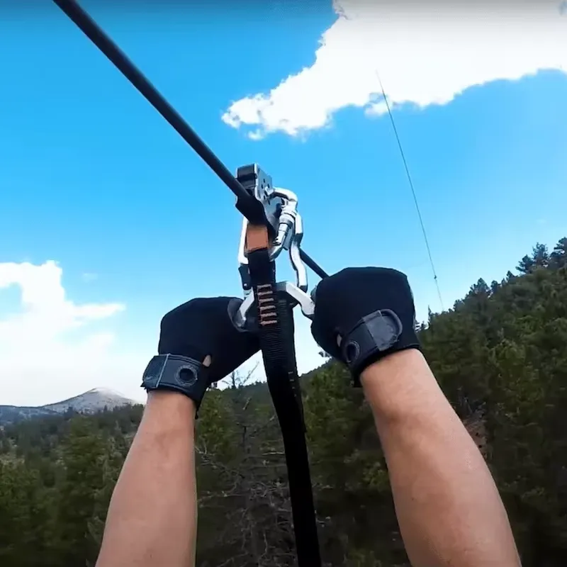 Outdoor Adventure Zipline - カスタマイズ可能なヘビーデューティージャングルジップライン（観光用、アウトドアアドベンチャースポーツ用、耐荷重350ポンドまで、商用ハンドガード付き）