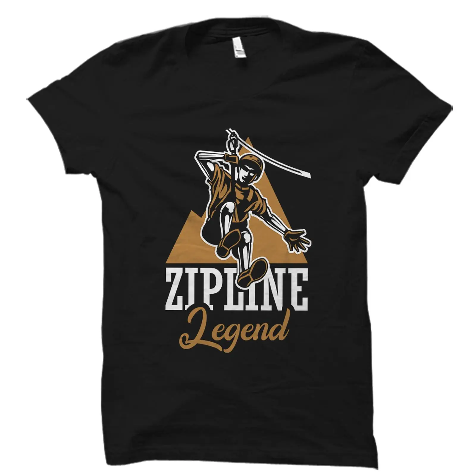 Outdoor Adventure Zipline - ジップライン・レジェンドTシャツ 面白いジップラインデザイン アウトドアアドベンチャー愛好家向け カジュアルヴィンテージウォッシュ加工 多用途デザイナーウェア ストレッチ素材