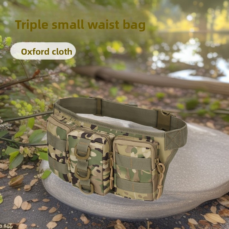 Outdoor Adventure Training - トリプルスモールファニーパックアドベンチャータクティクス迷彩トレーニングファニーパック屋外防水登山サイクリングスポーツバッグ