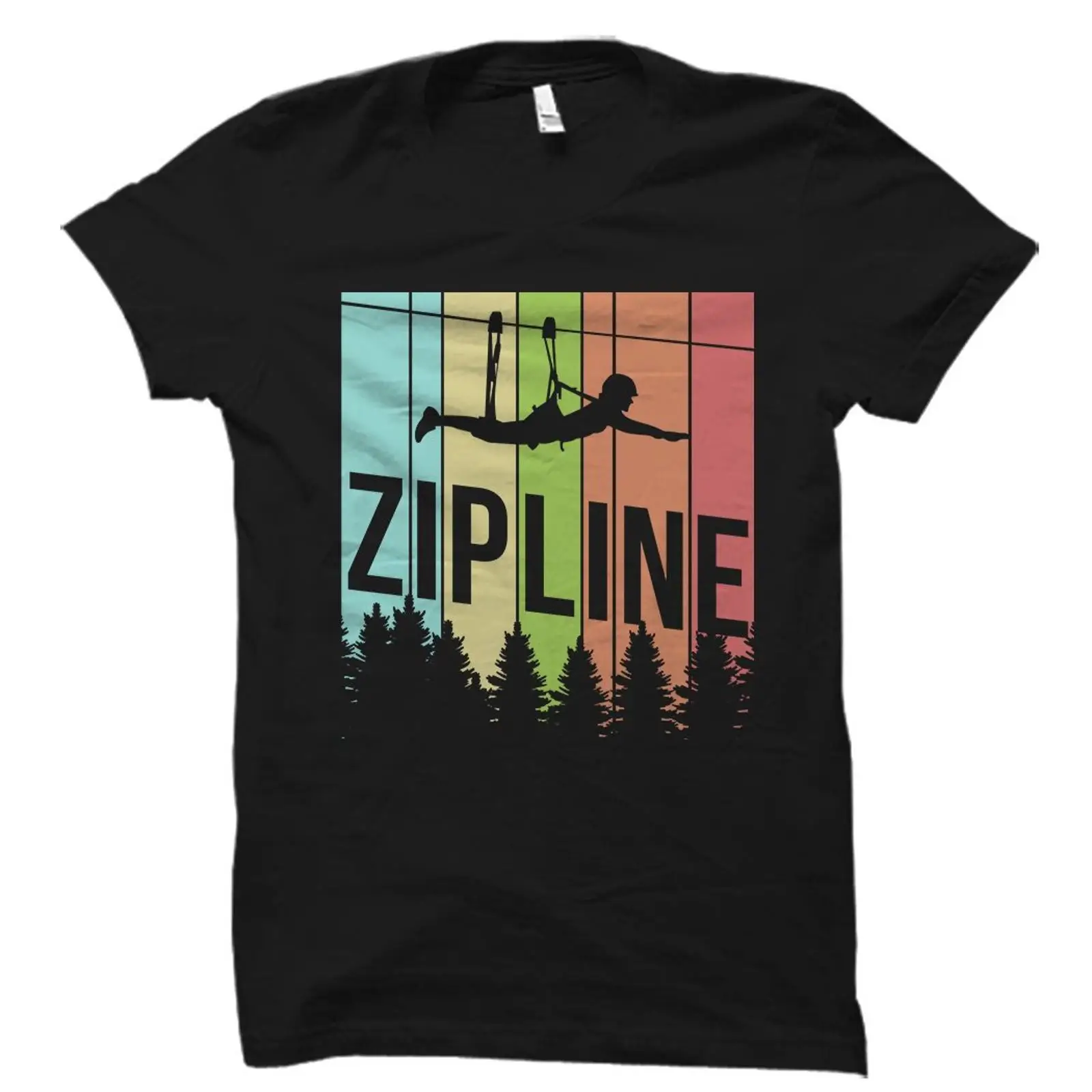 Outdoor Adventure Zipline - ヴィンテージレトロジップラインTシャツ ジップライン愛好家 インストラクター アウトドアアドベンチャー カジュアル OS1891