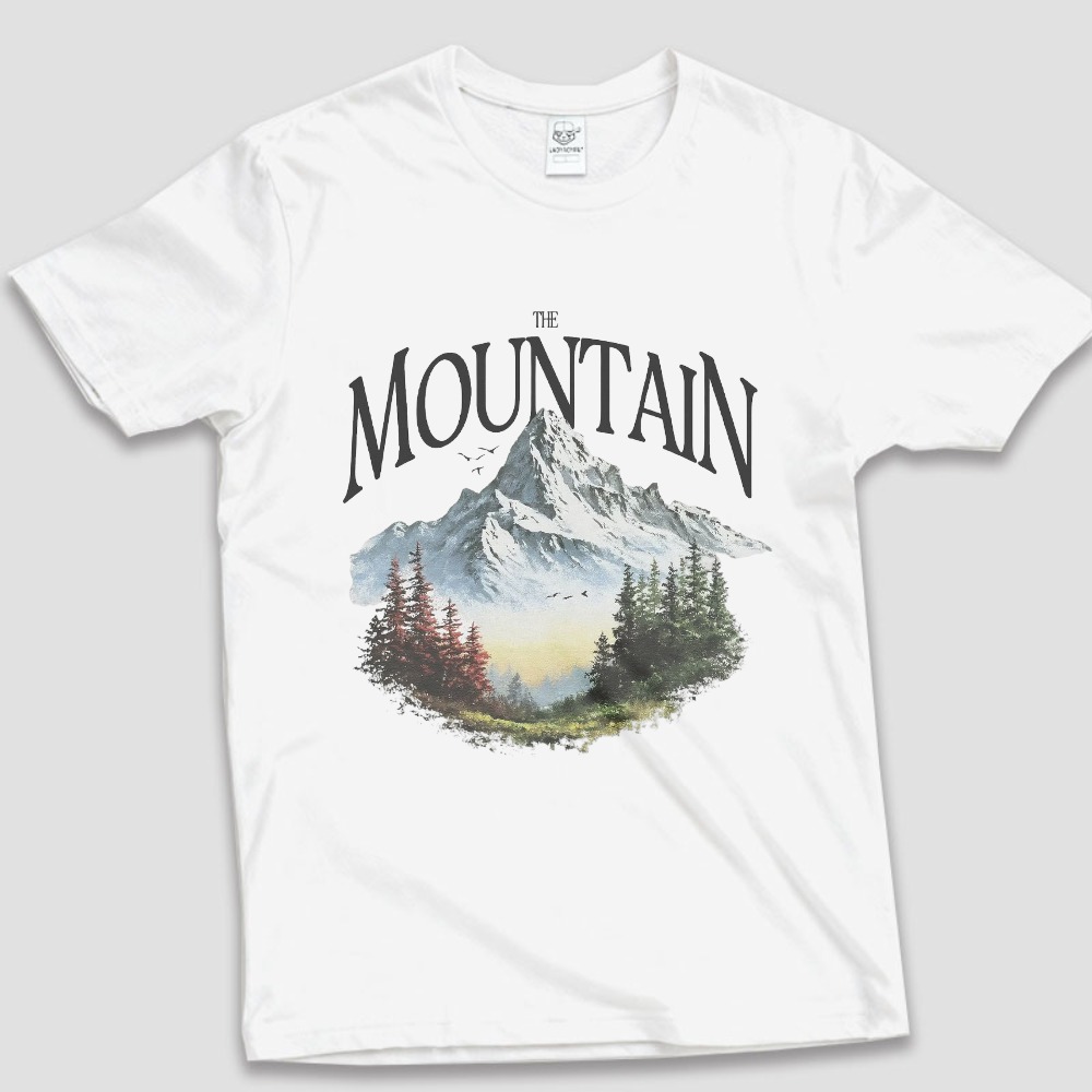 マウンテングラフィックTシャツ雪の頂点松林自然ハイキングアド - Outdoor Adventure Enthusiast のレビューと価格