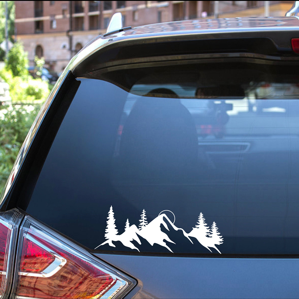 森の冒険の車のステッカー、屋外の涼しい自然、松の木、ハイキン - Outdoor Adventure Words のレビューと価格
