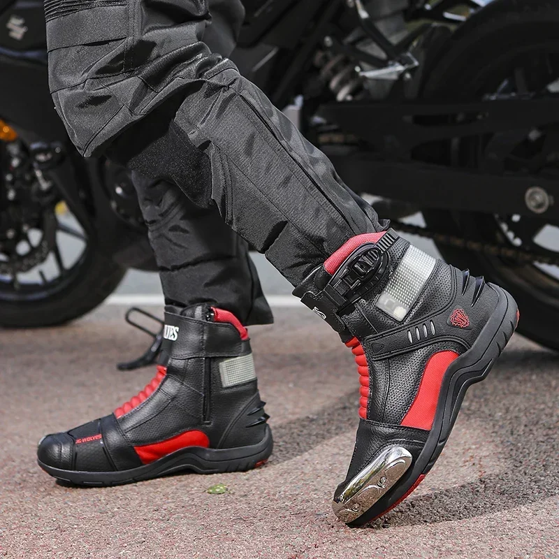 耐摩耗性バイクブーツ、滑り止めアウトドアライディングシューズ - Outdoor Adventure Brands のレビューと価格