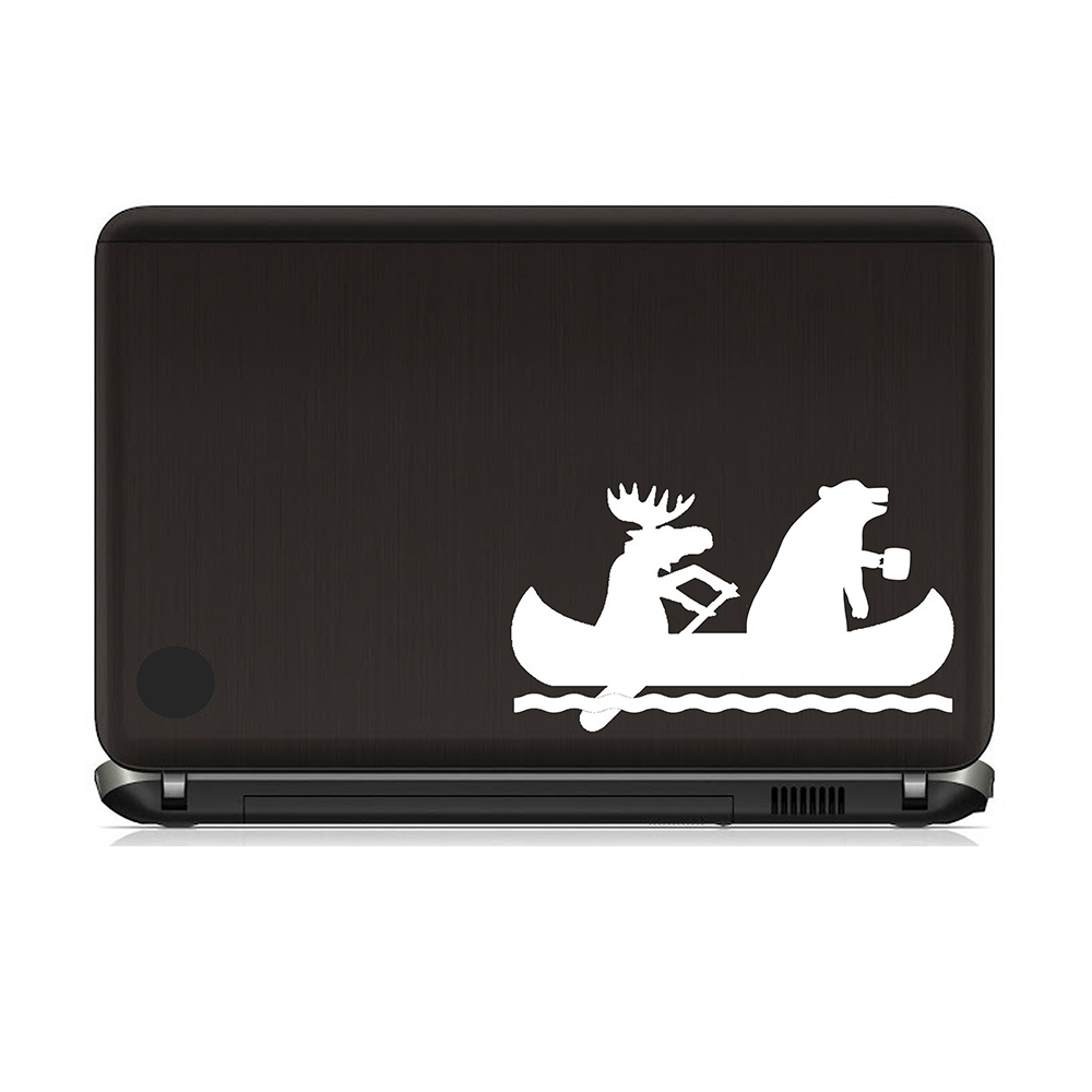 ヘラジカクマカヌーキャンプ防水ビニールステッカーデカール車の - Outdoor Adventure Words のレビューと価格
