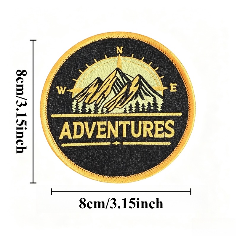 アドベンチャーズ・マウンテン・コンパス刺繍パッチ、タクティカ - Outdoor Adventure With No Backpack のレビューと価格