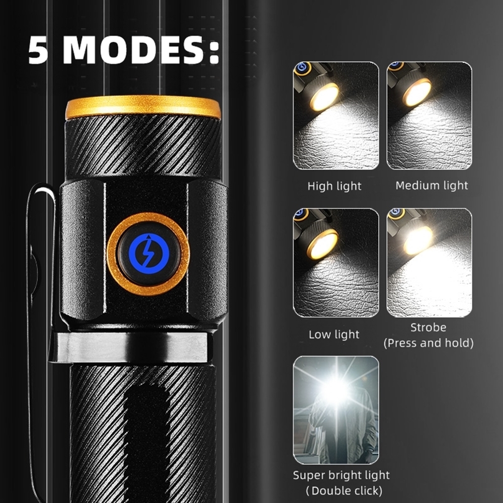 ミニ懐中電灯 6500K 高輝度 P50 LED 小型トーチ - Outdoor Adventure With No Backpack のレビューと価格