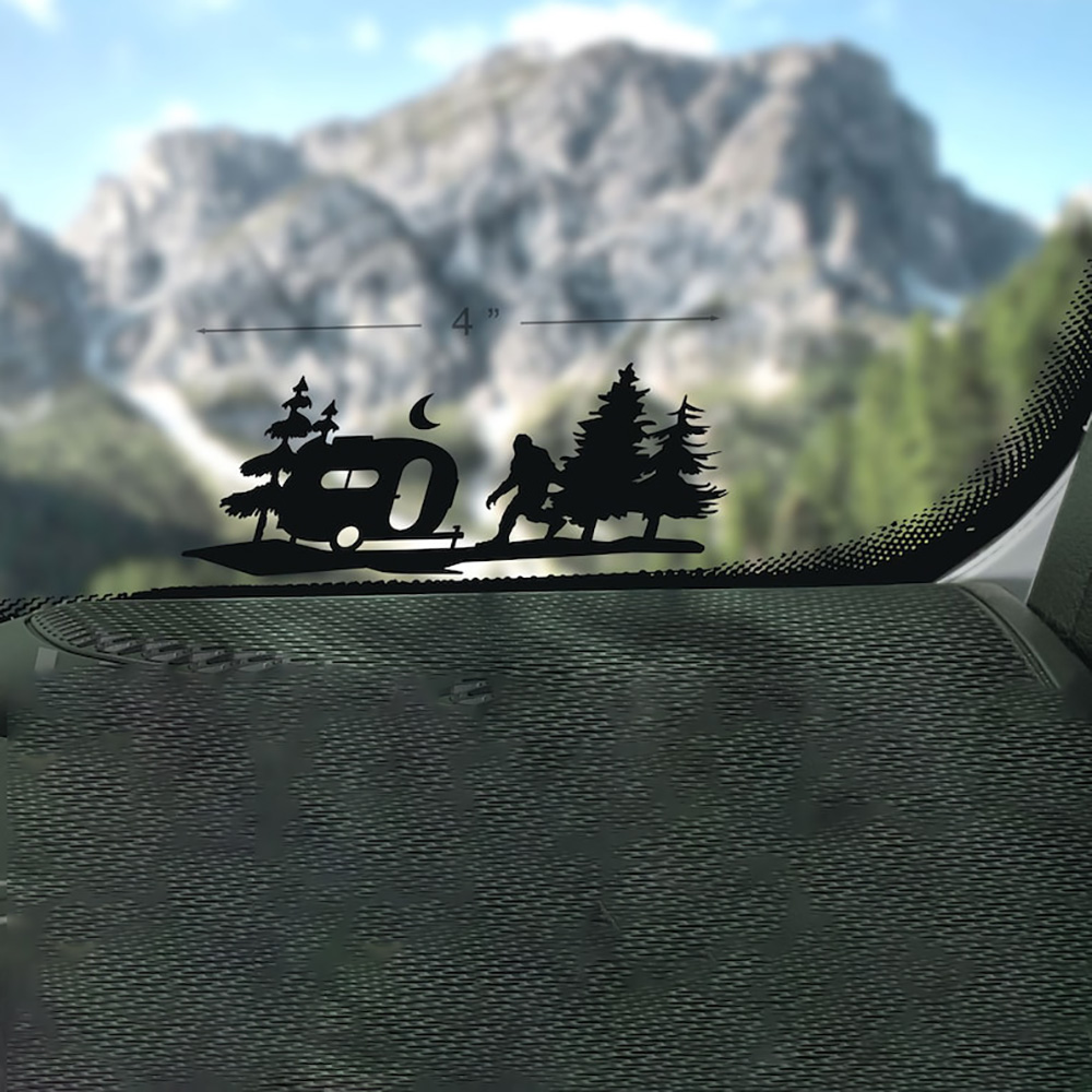 面白いビッグフットサスクワッチマウンテンビニールステッカー耐 - Outdoor Adventure Words のレビューと価格